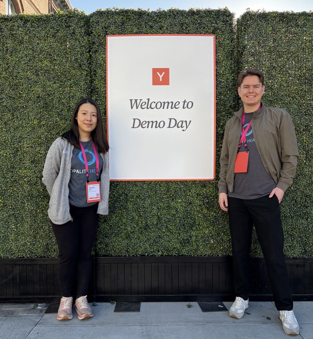 Cathleen and Alex at Y Combinator Demo Day